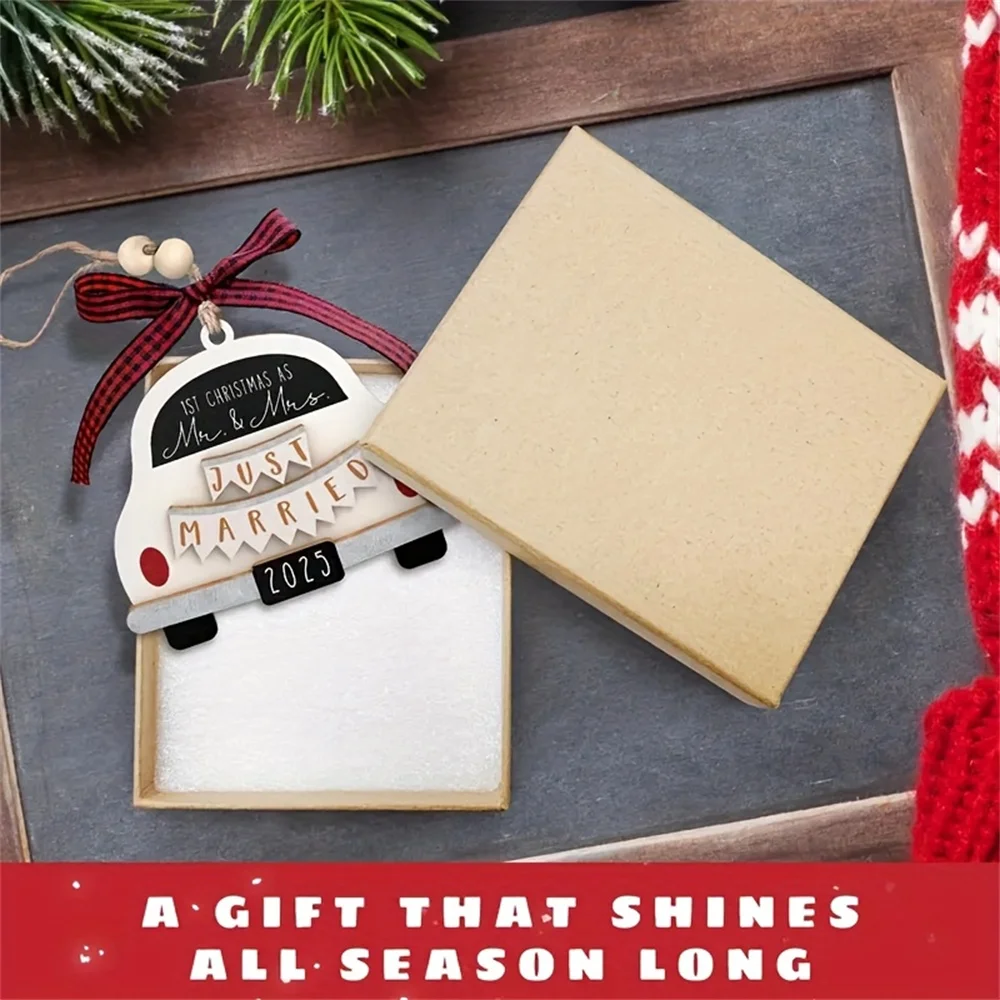 قطعة واحدة من زينة الزفاف الخشبية المعلقة، رسومات على طراز السيارة، مثالية لتزيين الزفاف، عيد الحب، الخطوبة