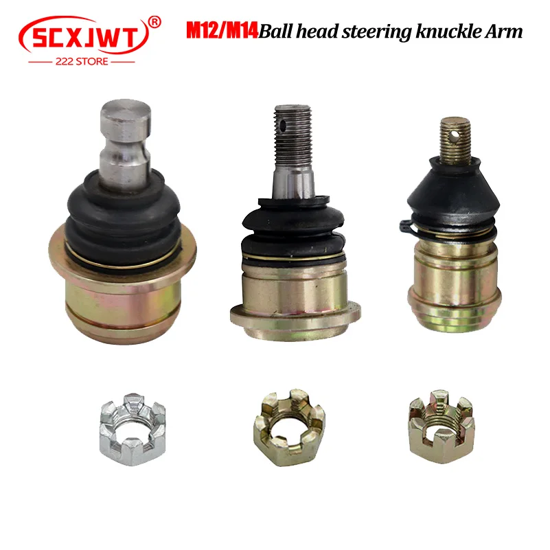 

M12/M14 Ball Joint Tie Rod End Assy Ball Pin E Steering Knuckle Arm for 50cc-250cc Buggy Dirt Bike ATV Quad