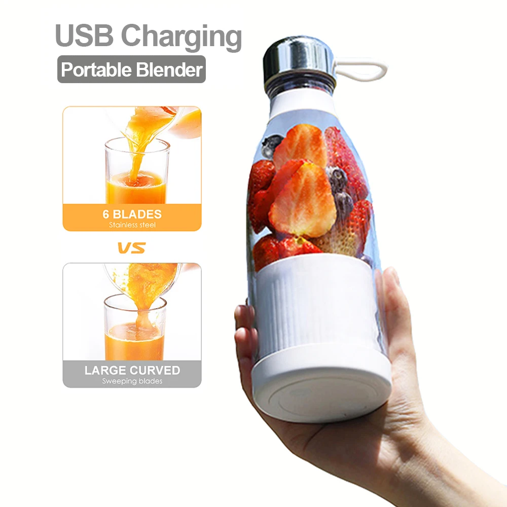 

Electric Juicer Machine Fresh Juice Portable Smoothie Blender Stainless Steel Blades USB Magnetic Charging Kitchen Juice Maker