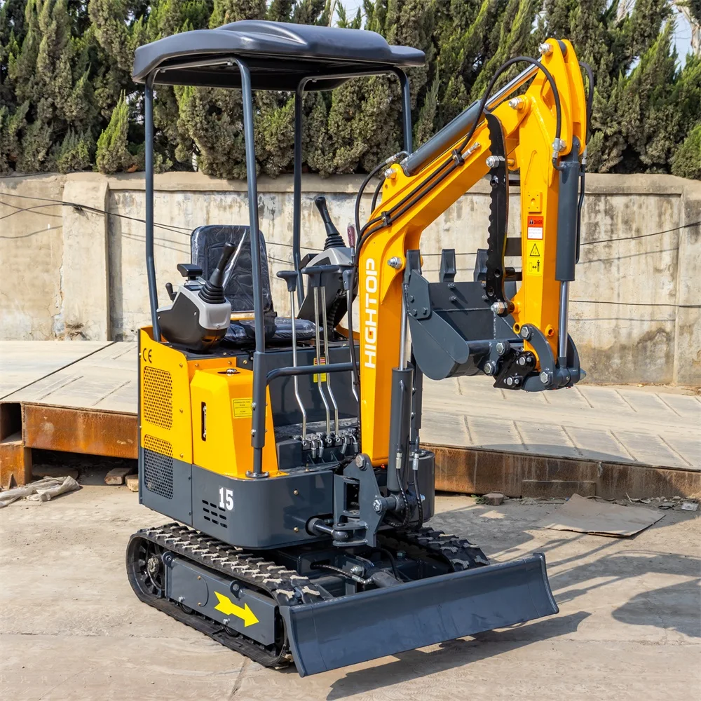 1.5Ton Operating Weight Mini Excavator with diesel Engine Garden Farm Household Bulldozer Crawler Excavator Type 1 Year Warranty