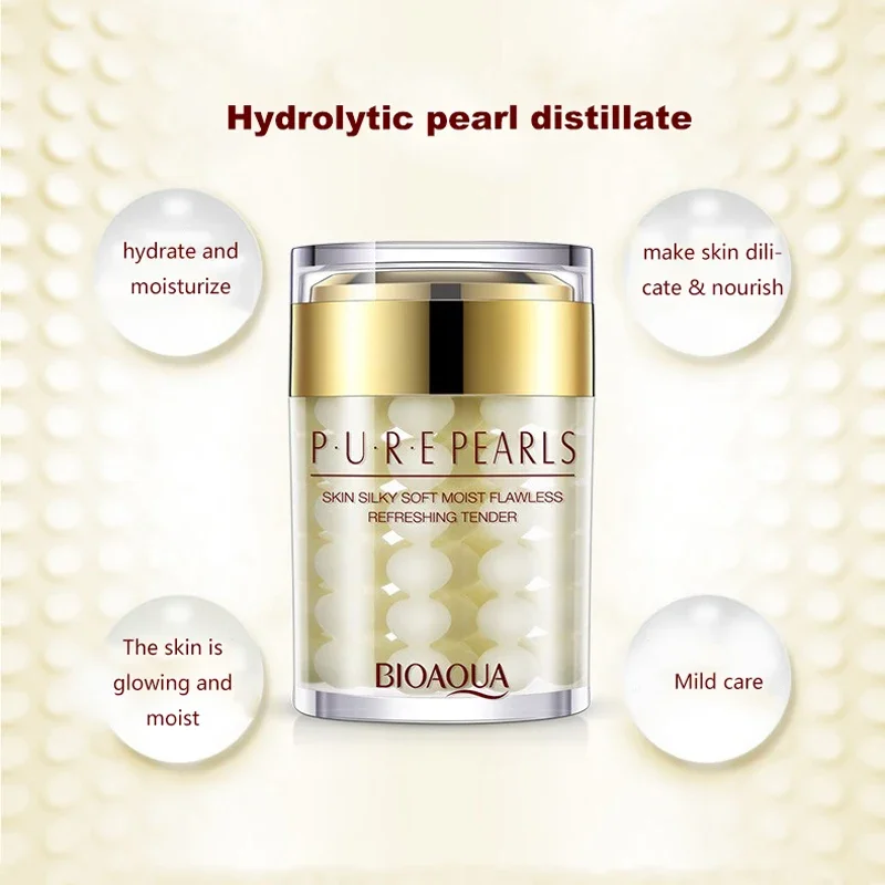 BIOAQUA Brand Pure Pearl Essence Sleeping Mask Face Skin Care Replenishment Korean Facial Cream Whitening Hydrating Night Masks