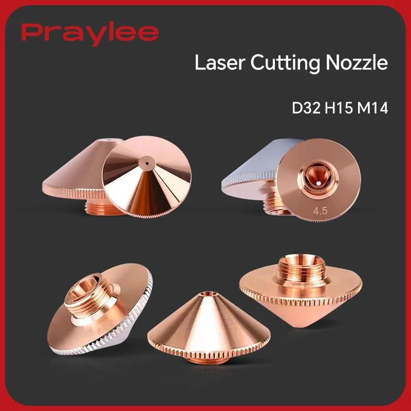 Laser Cutting Nozzles for Raytools Precitec WSX Fiber Cutting Machine D32 M14 H15 1.5 Single Double Layer Chrome Plated Nozzle