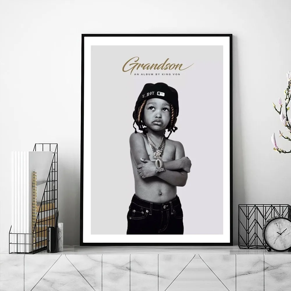 K-King Grandson Von Rapper Poster Gallery Prints Self Adhesive Home Decor Decoration Wall Decals Living Room Sticker