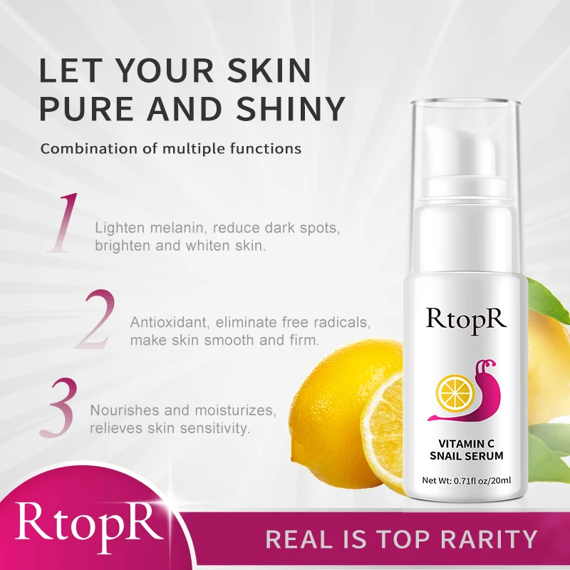 ビタミンCカタツムリエッセンス,アンチエイジング,しわ防止,毛穴の美白,保湿,オイルコントロール,フェイスケア