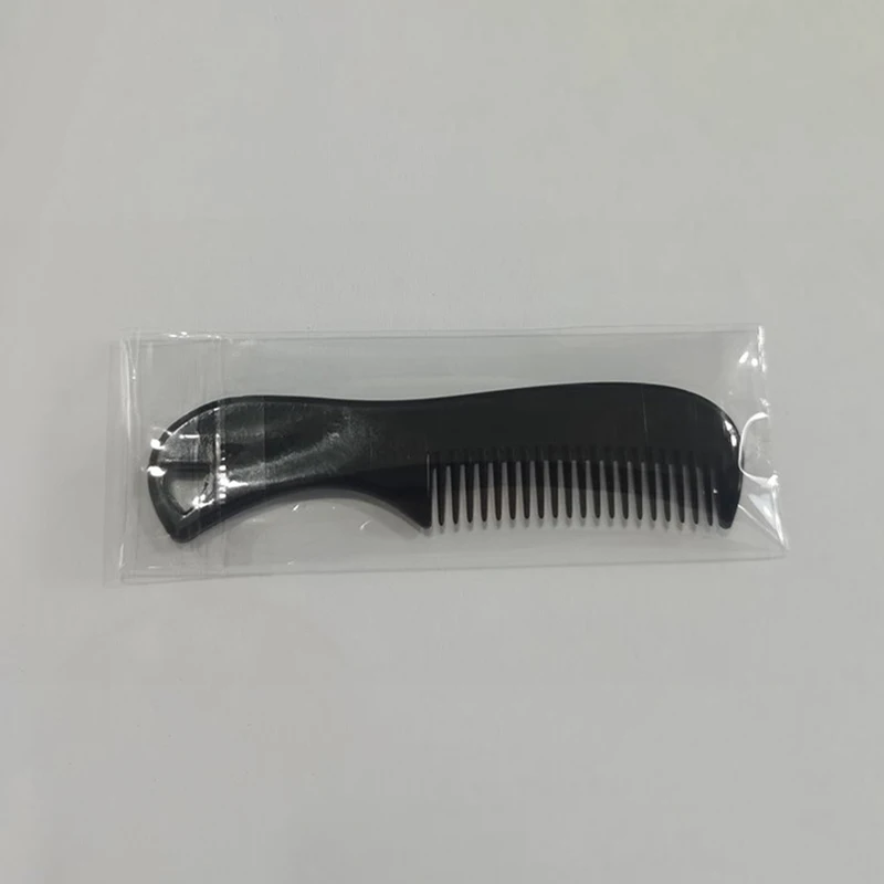 1pc Men Comb Black Mini Pocket Beard Comb for Men Plastic Moustache Facial Hairbrush Beard Styling Detangling Combs Barber Combs