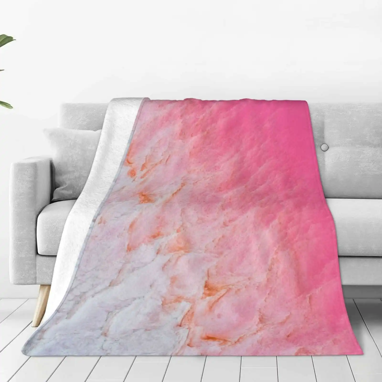 Kalbarri Pink Salt Lake-Western Australia All Sizes Soft Cover Blanket Home Decor Bedding Pink Abstract Nature Drone Aerial