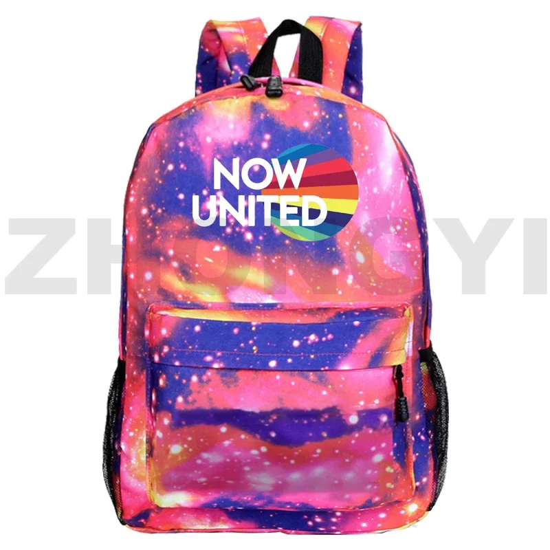 Now United Print Backpacks for School Teenagers Girls Women Anime Harajuku Japanese Bags Now United - Better Album Mens Bookbag