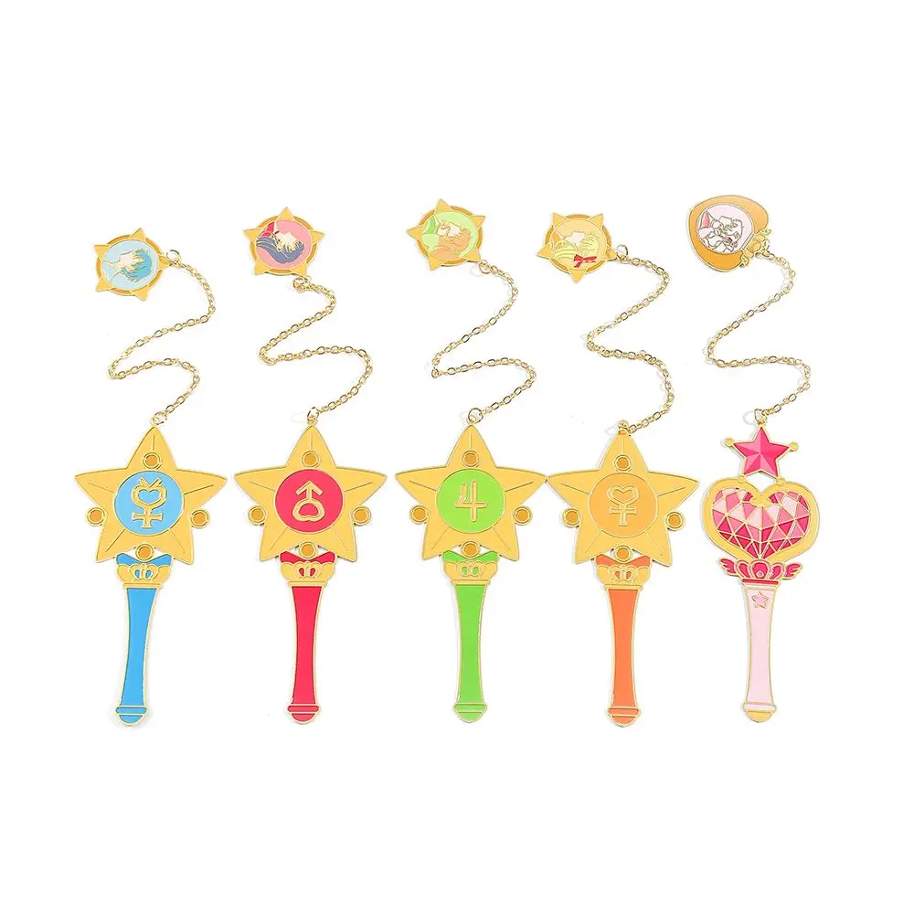 Anime Sailor Moon Magic Wand Bookmark Collection Commemorative Metal Bookmarks Exquisite and Cute Gifts for Friends Wholesale view 2