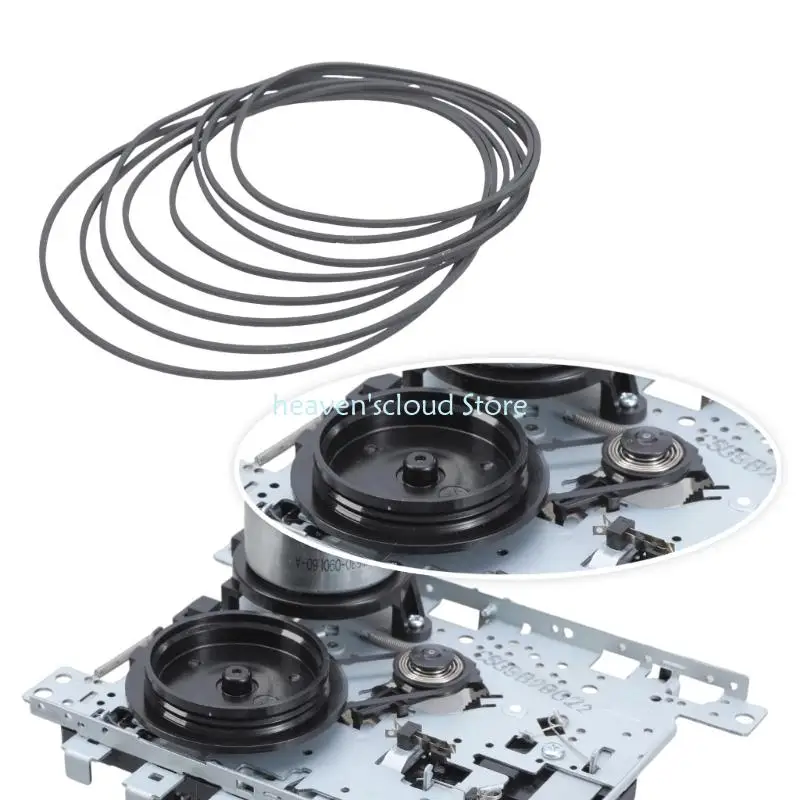 Y88B 스퀘어 고무 구동 벨트 1.2mm 턴테이블 카세트 플레이어 테이프 레코더 기계 105mm-150mm 접힌 크기 옵션