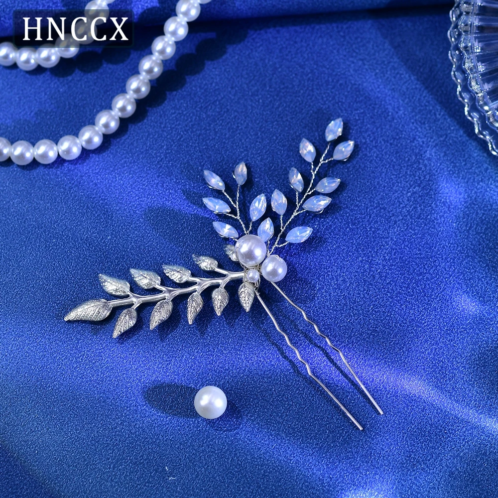 

YouLaPan Rhinestone Leaves Hair Clips Elegant Women Hair Forks Alloy Leaf Barrette Hairpins Girl Daily Hairstyle Tools HP508
