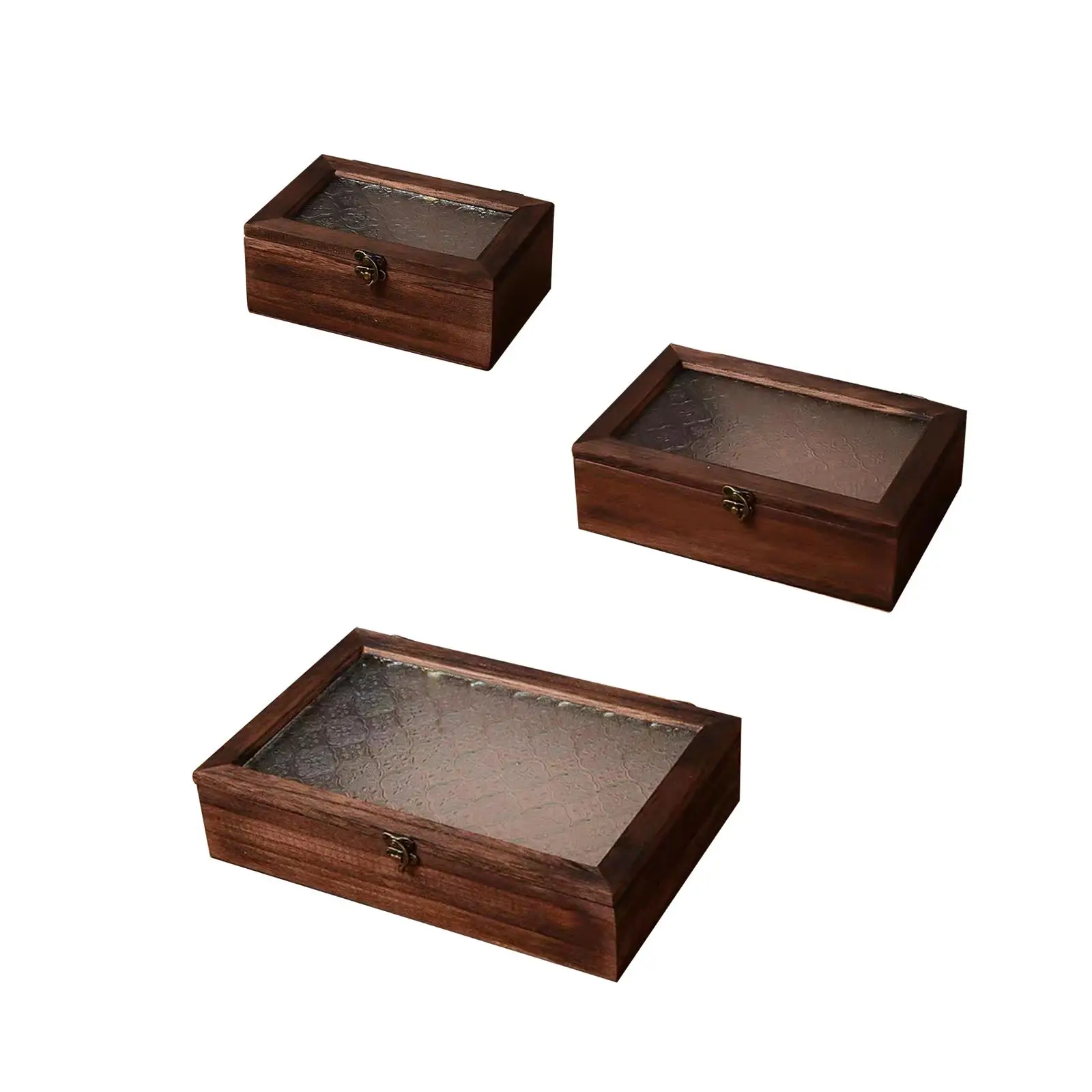 Treasure Chest Wooden Box Souvenir Box Craft Box DIY Gift Box Traditional Chinese Style Jewelry Storage Box Jewelry Organizer