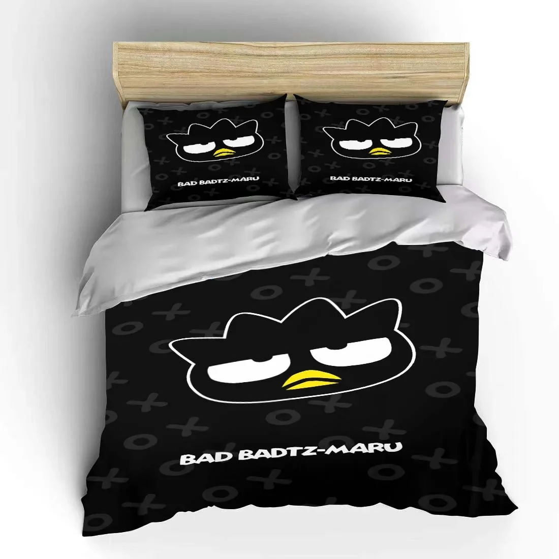 

BADTZ-MARU Fashion Black Bedding Set Children 3 Piece Set King Size Bed Set US Twin Adult Bed Cover Bedroom Quilt Duvet Gift