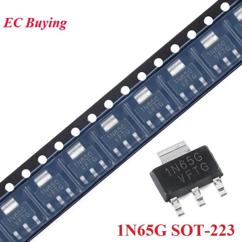 10pcs/lot 1N65G SOT-223 1N65 SOT223 650V/1A N-channel MOS FET (Field Effect Tube) Chip SMD IC New Original