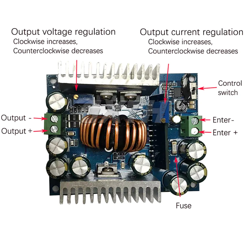 15A 500W DC-DC Buck Converter DC 12-95V to 1.5-90V Step Down Module Constant Current CC CV LED Driver Power Supply Buck Module