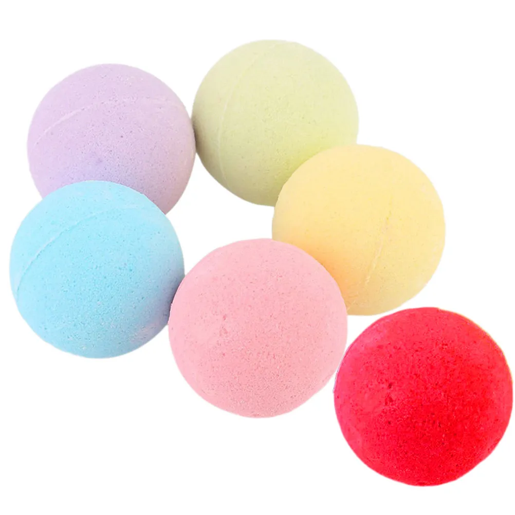 

6Pcs Set Organic Bubble Bath Salts Ball for Stress Relief Relaxation Soften Cuticles Nourish Skin Travel