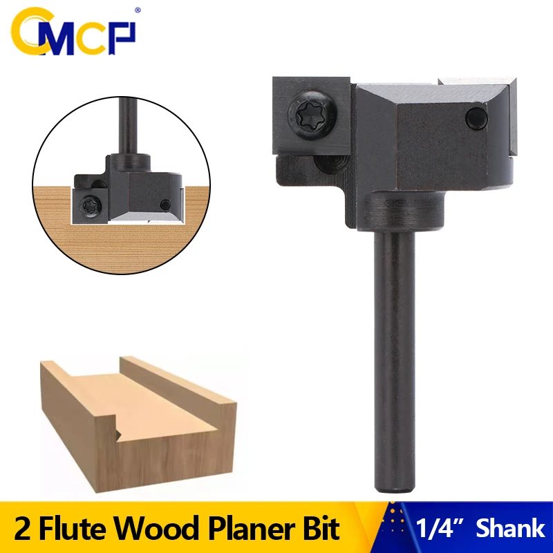 

CMCP 1/4”Shank Milling Cutter Wood Planing Bit Spoilboard Surfacing Router Bits Slab Flattening Router Bit Woodworking Tool