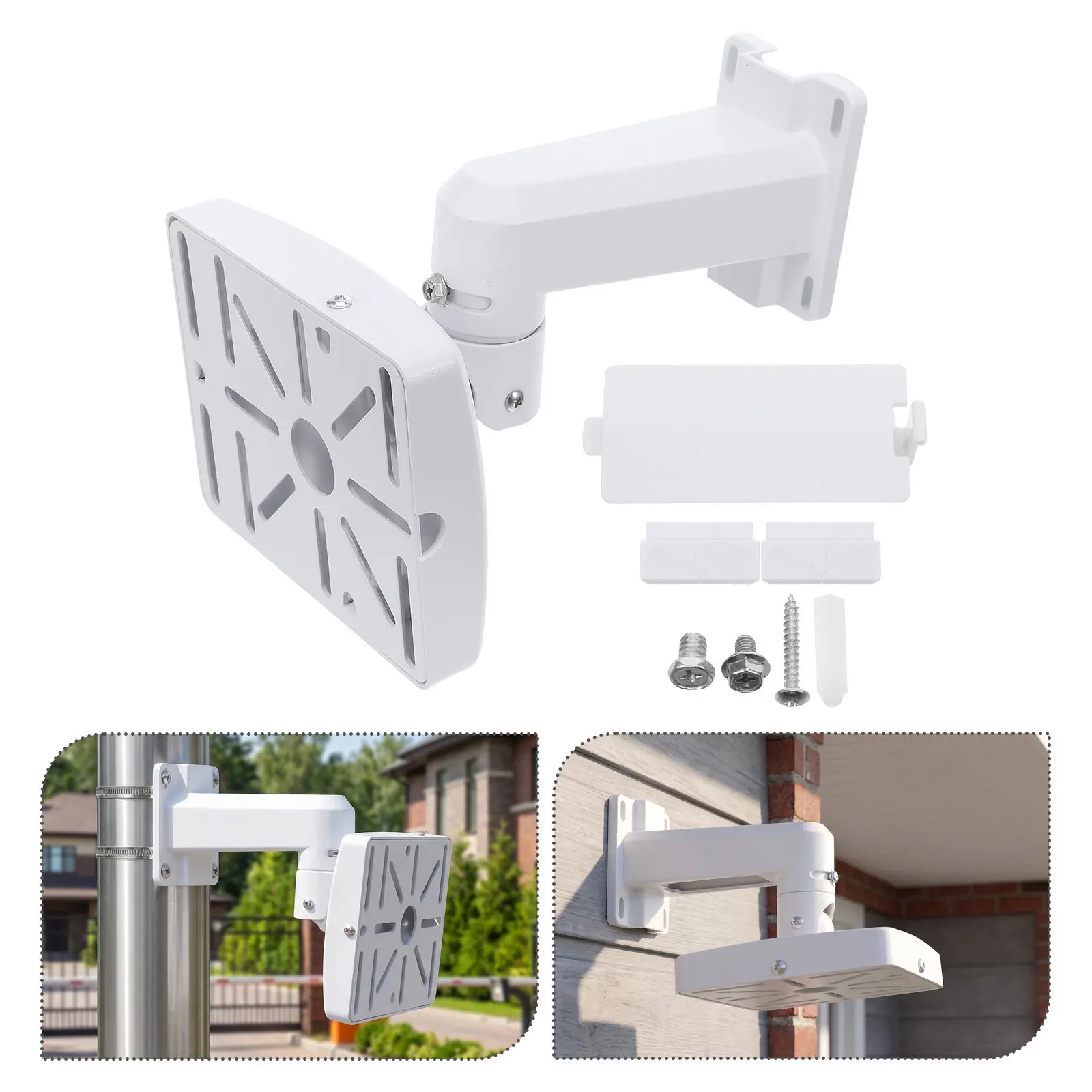 Wall L-Shaped Dome Camera Bracket Rotatable Junction Box Stable Indoor Outdoor Security Corner Mount Universal Dome Camera