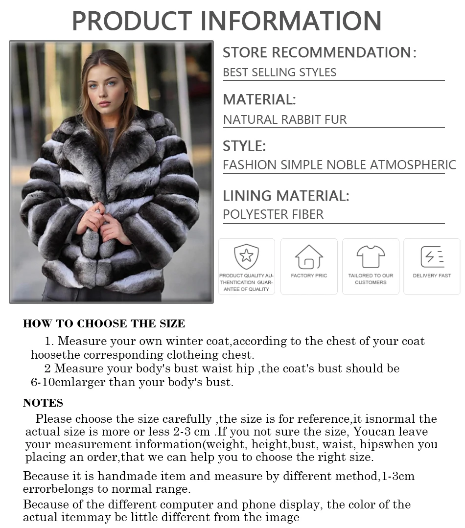 Chichilla Rex Rabbit Fur Coat Short Real Fur Coat With Suit Collar For Women Furry Jackets High Quality Genuine Leather Jacket