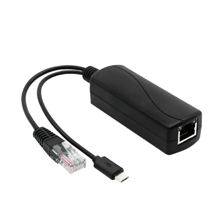 POE 48V to 5V power supply module Ethernet cable conversion to Android port adapter POE to RJ45 port and MicroUSB Port