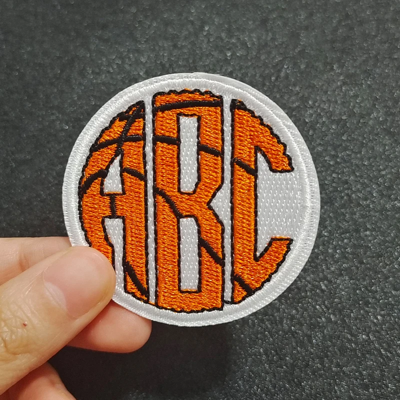 Basketball Letters Iron-on Sew Embroidery Badge Patches DIY T-shirt Hat Backpack Clothing Appliques Sticker