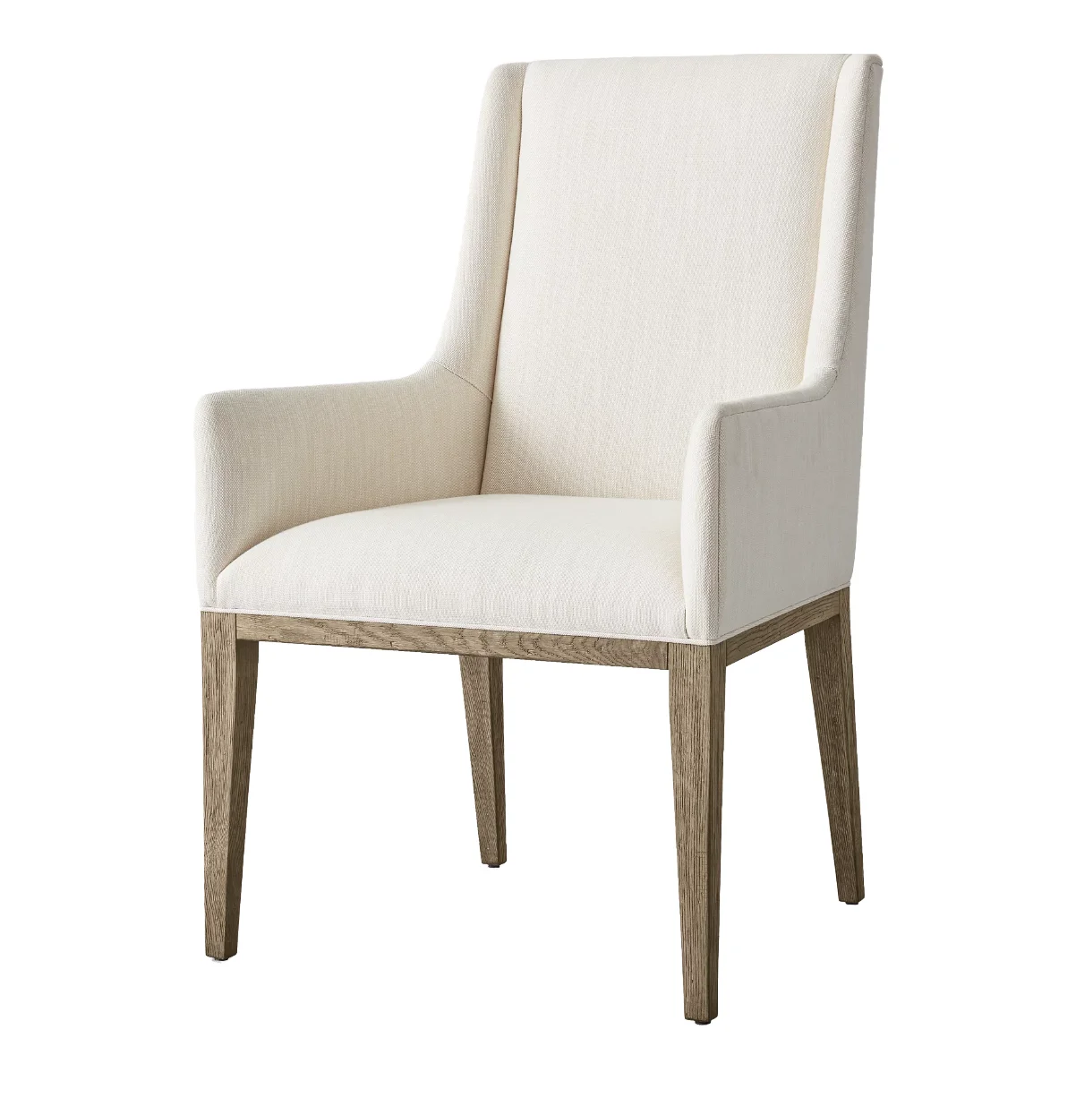 

/Contemporary Solid Wood Frame Fabric Dining Chairs with Arms for Home Office & Hotel Use