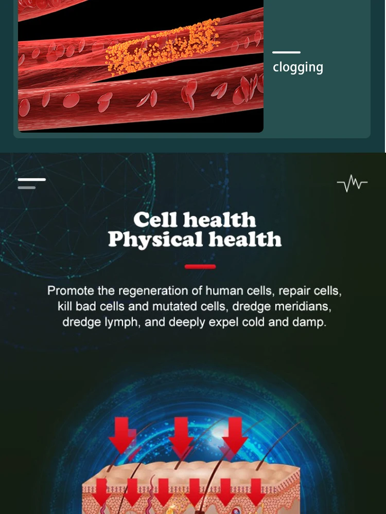 Top-Qualität Iteracare Tera hertz Therapie Wellen gerät Licht magnetisch elektrisch thz Massage gerät Heil gebläse Zelle Gesundheit Gewichts verlust – Detail 11