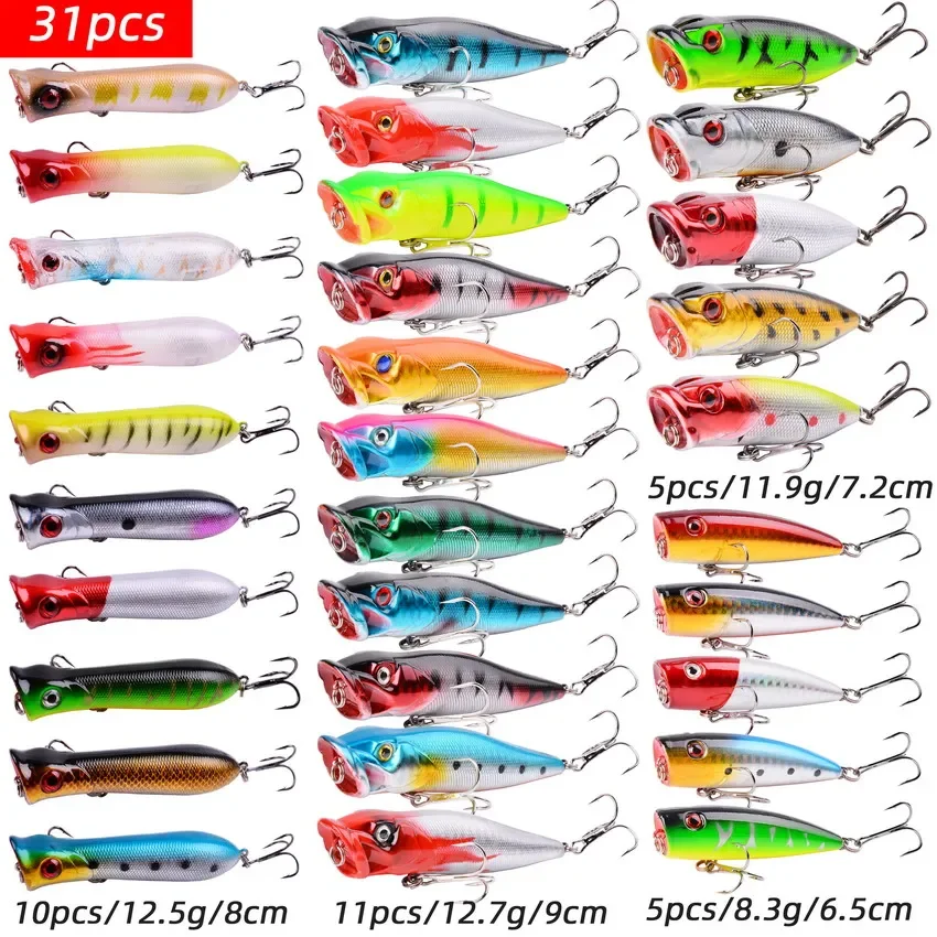 Fishing Lures Kit Crankbait Tackle Hard Bait Set Minnow Popper VIB Swing Swimbait Wobblers Artificial Bionic Crank Pesca Suit