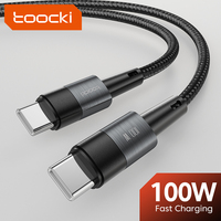 Toock 60W 100W USB Type C To Type C Cable USB-C PD Fast Charging Charger Wire Cord For Macbook Samsung Xiaomi 12 11 USB C Cable