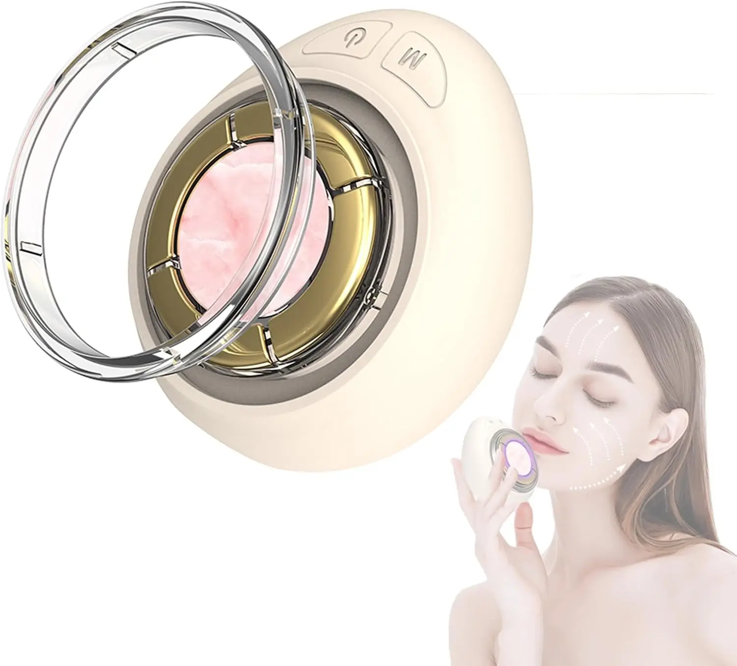 

Photon Whitening & EMS Facial Lifting Device-Anti-Aging Skin Rejuvenation Massager with Vibration for Wrinkle Reduction Tighten
