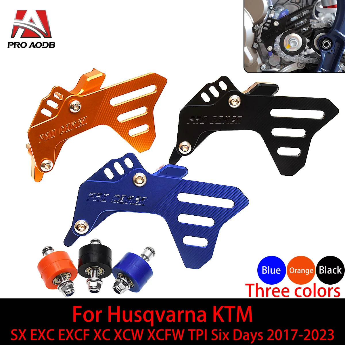 

Motorcycle CNC Sprocket Cover Case Saver Guard Protector For Husqvarna KTM 250 300 SX EXC EXCF XC XCW XCFW Six Days 2017-2023