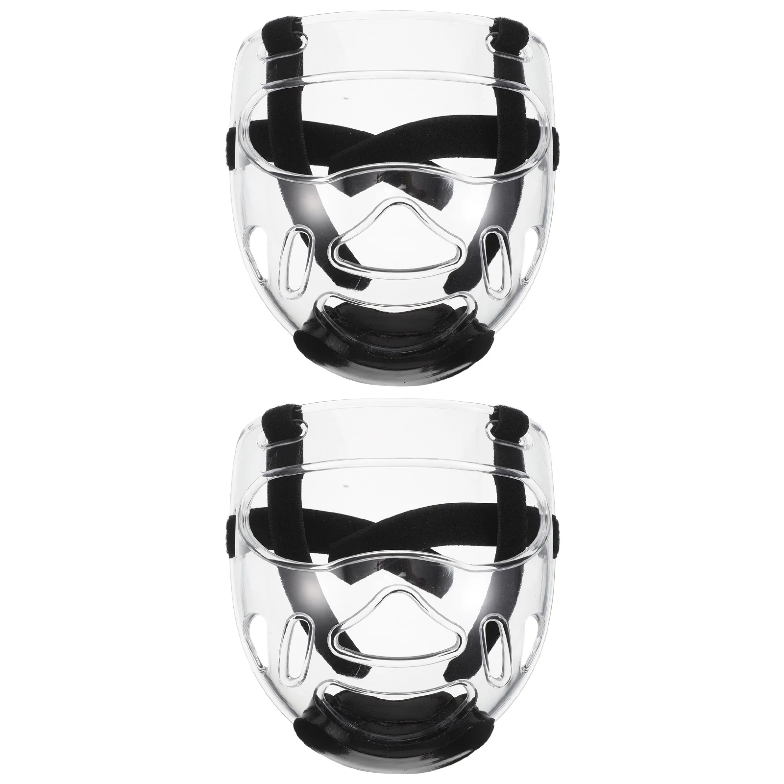

2Pcs Taekwondo Face Guard with Clear Vision Lightweight Shield for Martial Arts Boxing Wrestling Youth Adult Headgear Safety