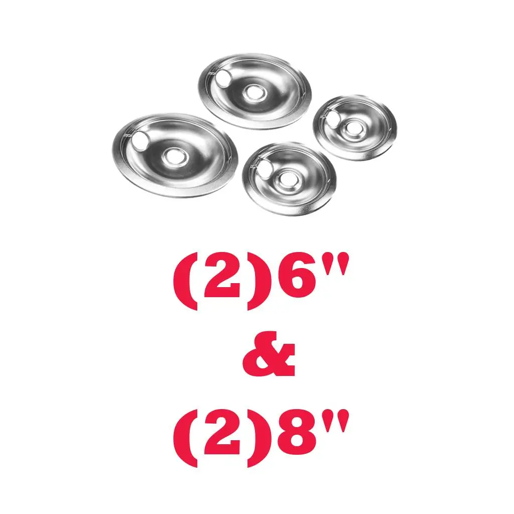 Сменный комплект кастрюль для капель и т. д., хром (2) 6" и (2) 8