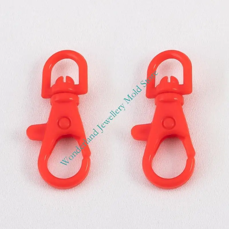 H7EB حزمة من 20 مشبك جراد البحر البلاستيكي الملون ملحقات سلسلة المفاتيح نسيج بلاستيكي لصنع المجوهرات والمشروعات اليدوية