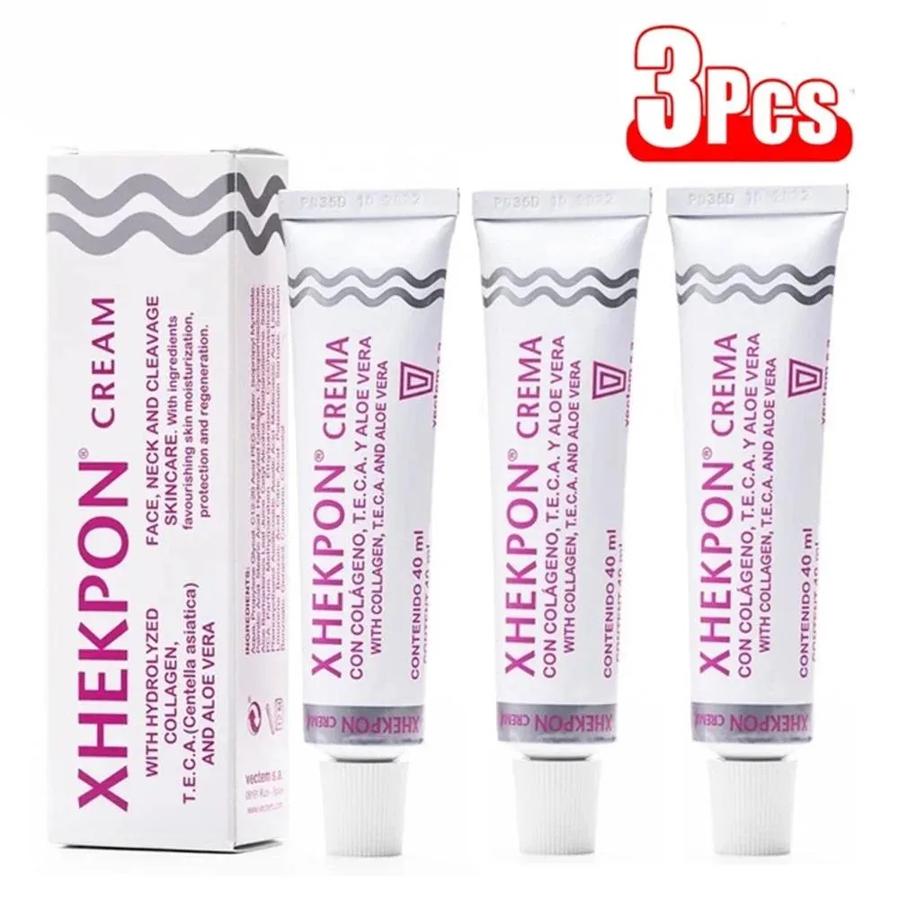 3PCS New Hot Sale Xhekpon Crema Face And Neck Cream 40ml Spanish Neckline Cream Wrinkle Smooth Anti Aging Cream Skin Care