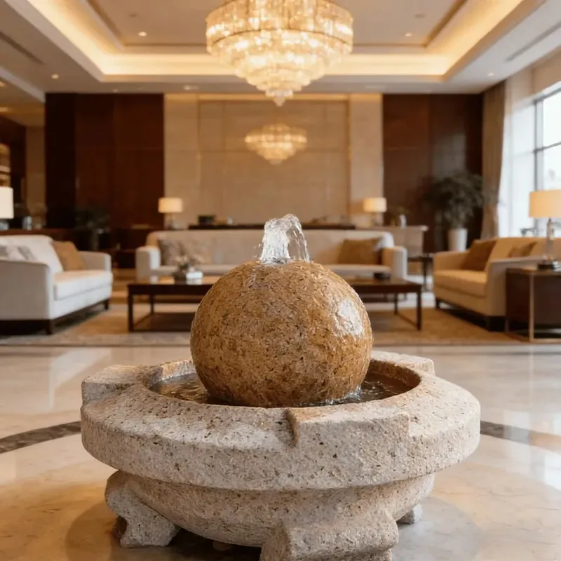 Custom Natural Granite Waterfall for Traditional Villa Garden Decoration Durable Design