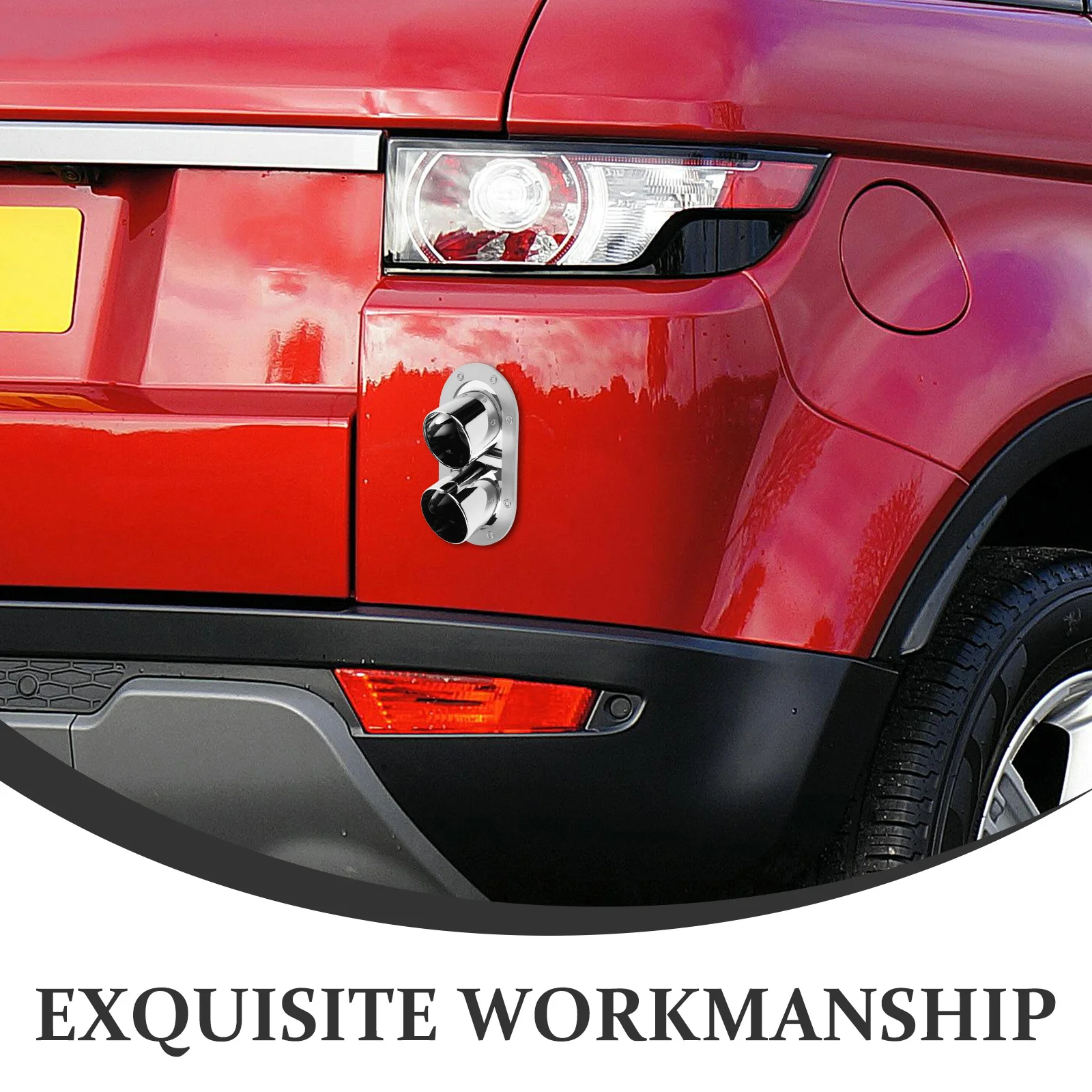 

Car Fake Exhaust Tip ABS Plastic Decorative Bumper Collision Protection Fake Outlet Tip Car Bumper Decor Auto Styling