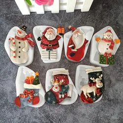 Christmas Silicone Candy Craft Moulds Resin Tools Cupcake Baking Moulds Fondant Cake Decorating Tools