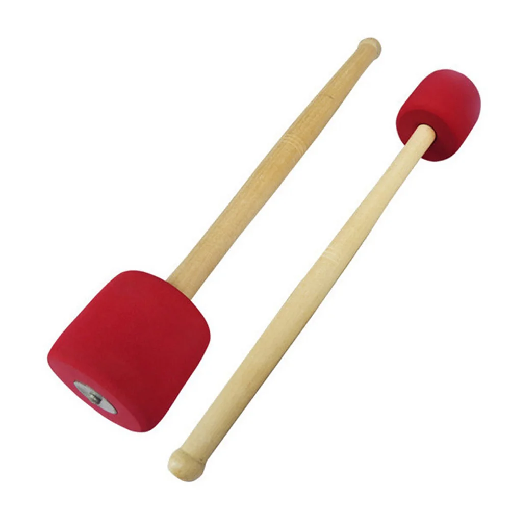 

1pc Drumstick Foamed Big Drum Hammer with Wood Handle for Percussion Bass Drum (Red) Drumstick with Wood Handle