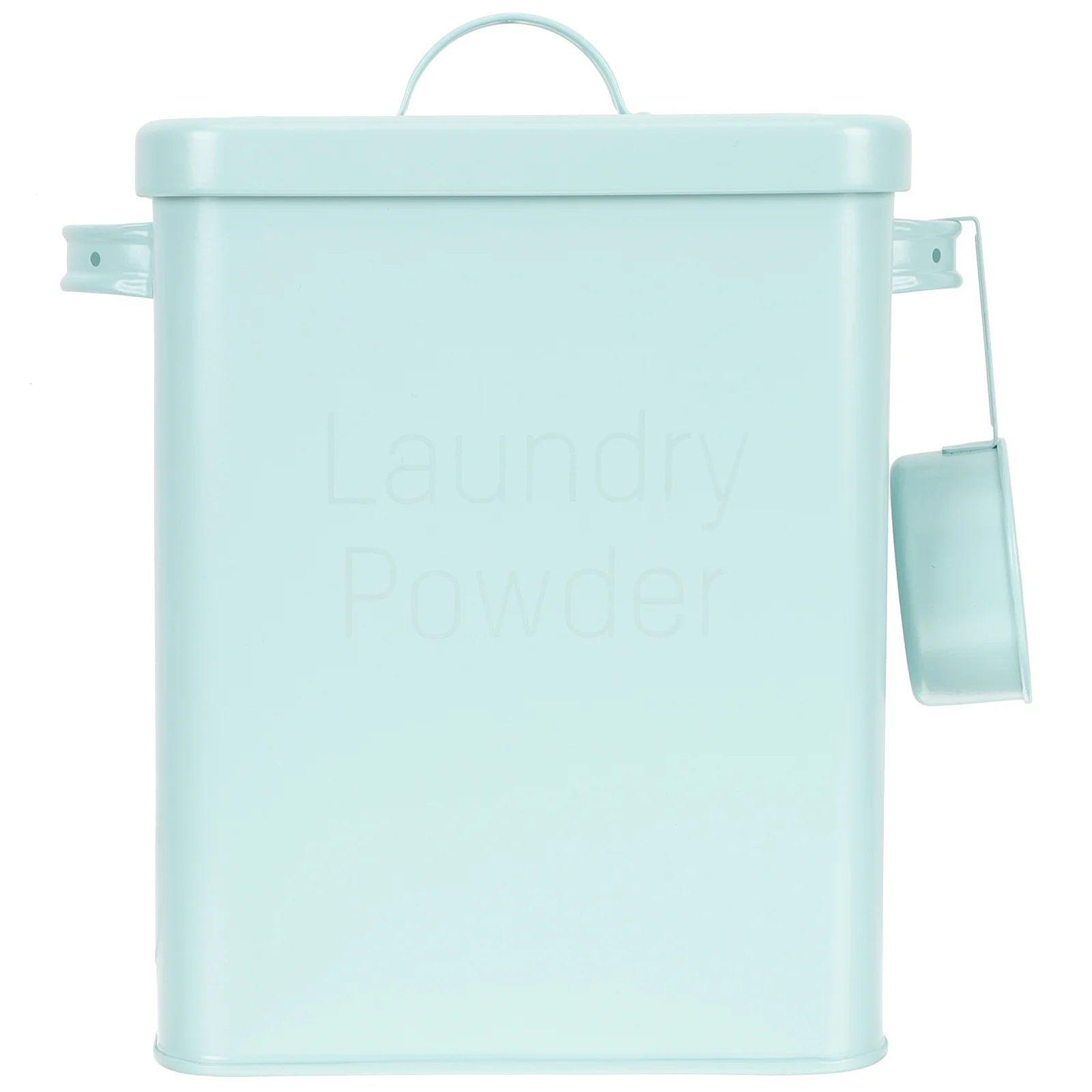 

Laundry Powder Box With Scoop Heavy Duty Iron Laundry Container Large Capacity Storage Bin For Detergent Pet Food Rice Flour