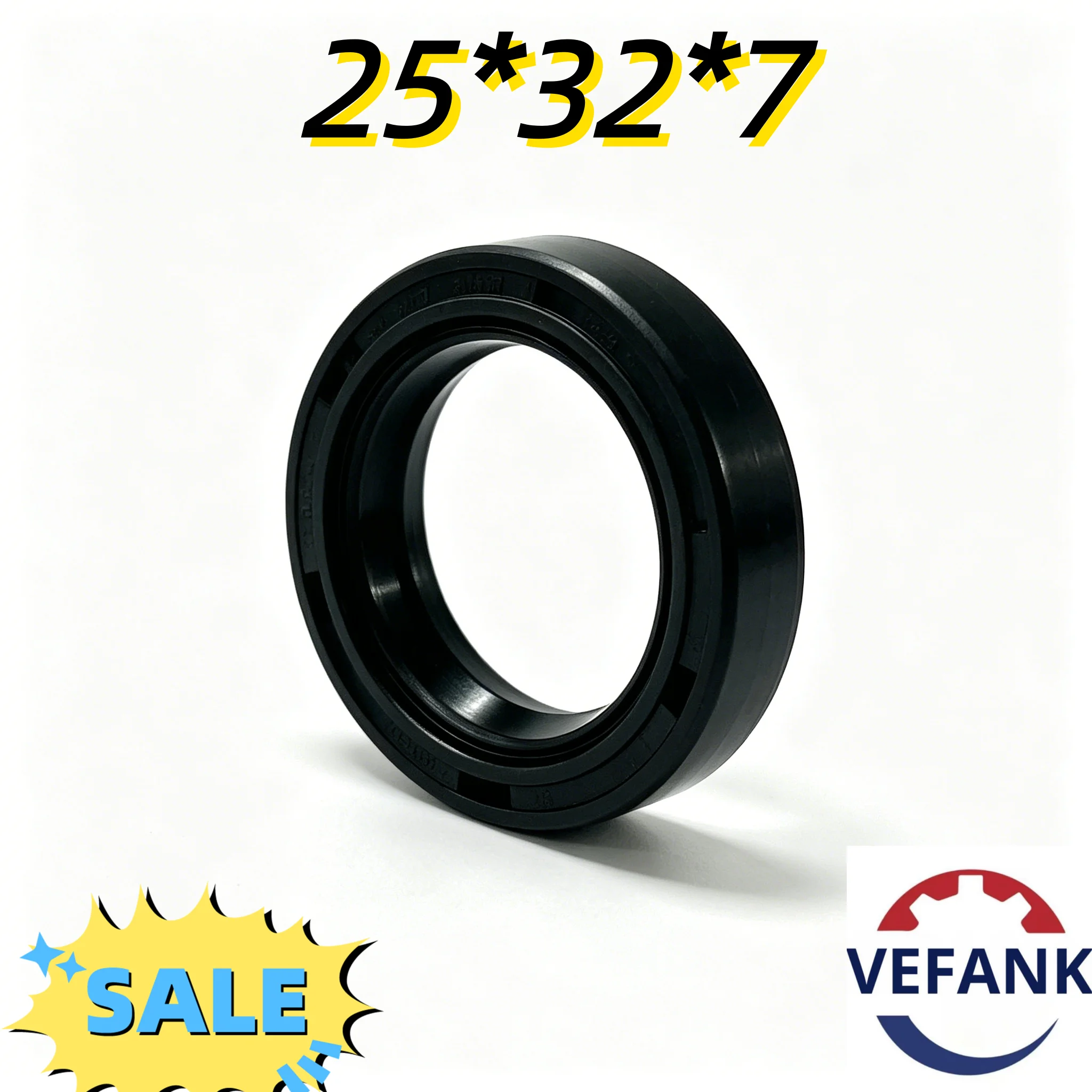 NBR VEFANK Shaft Oil Seal TC25x32x7 Rubber Covered Double Lip W/Garter Spring 0760253270