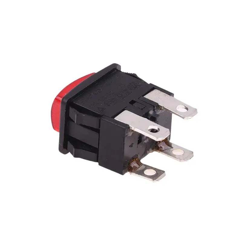 Red 4Pins 16A Self-Lock On Off Push Button Light Heater Electrical Touch Switch Rocker PS21-16 Vacuum Cleaner Garment Steamer