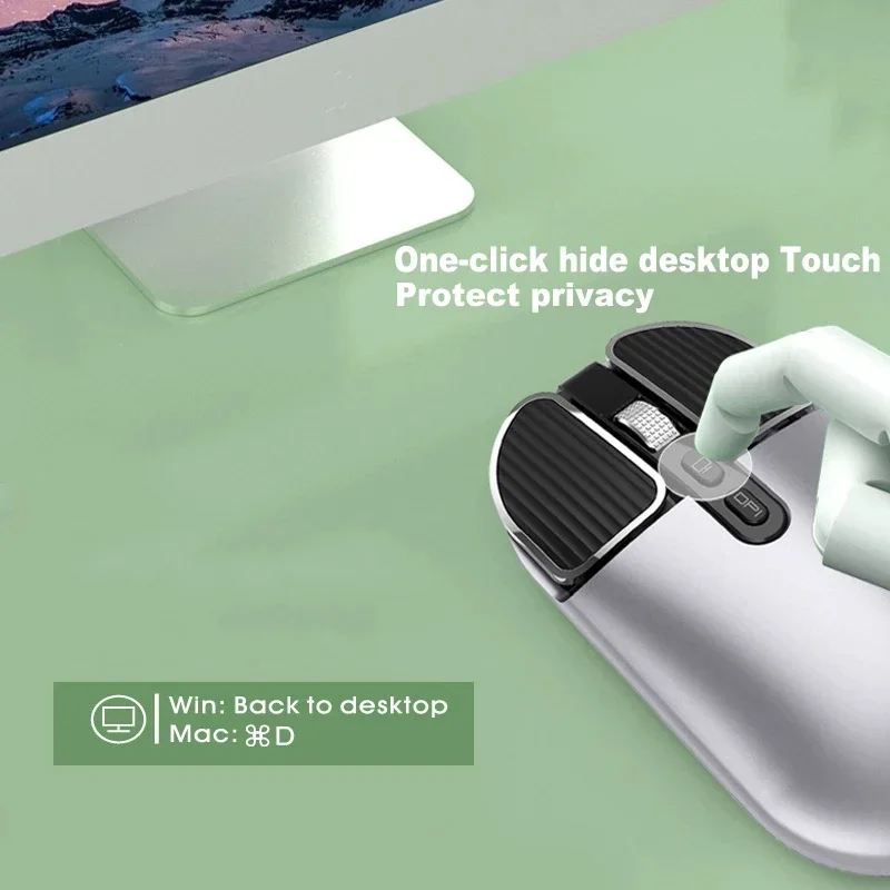 Xiaomi Wireless Mouse 2.4 GHz Anti-Slip Desktop Key 1600 DPI Adjustable USB Rechargeable Dual Model Silence Office Mouse Windows