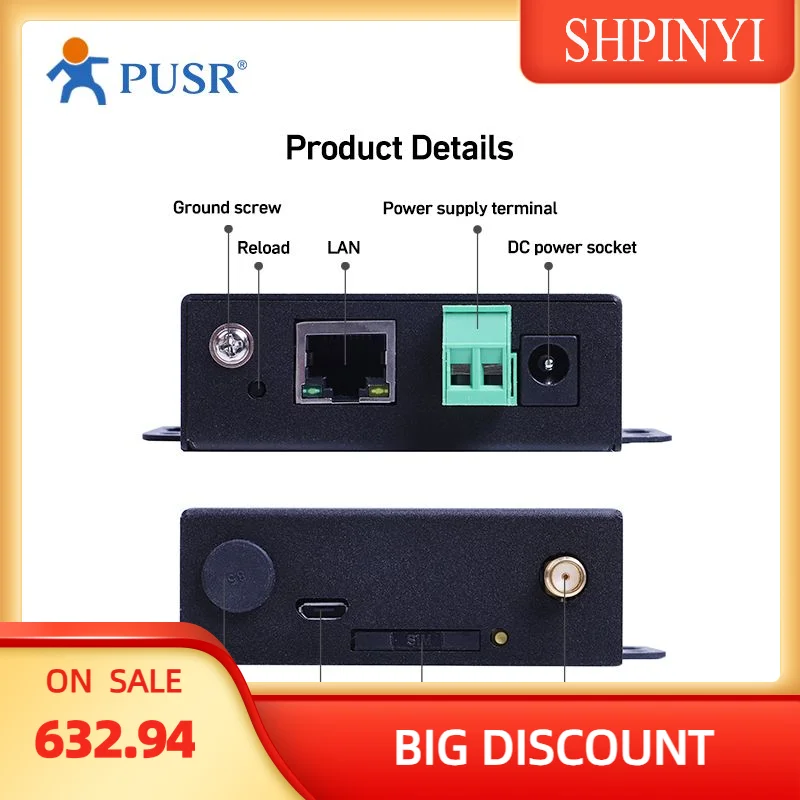 USR-G805-ECEUX EMEA & Thailand & India Mini Industrial 4G Cellular Router VPN LTE Router With Sim Card Slot