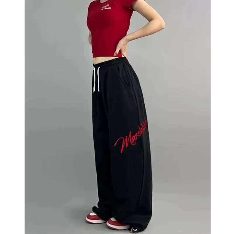 2026 Harajuku Mode Beliebte Baggy Sweatpants Rock Urban Hosen für Tänzerinnen Street-Style Slacks Damen Cargo-Hosen Weit geschnitten – Detail 7