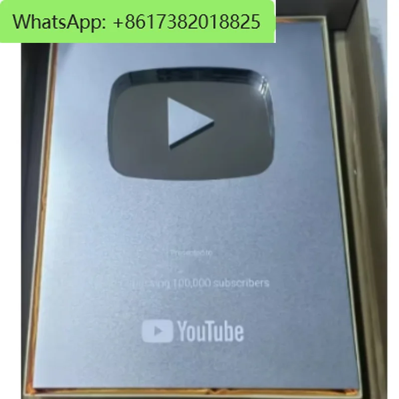 1 ميدالية مخصصة يوتيوب بلاي زر فضي ذهبي يوتيوب ميدالية جدار الديكور المشاهير الإنترنت