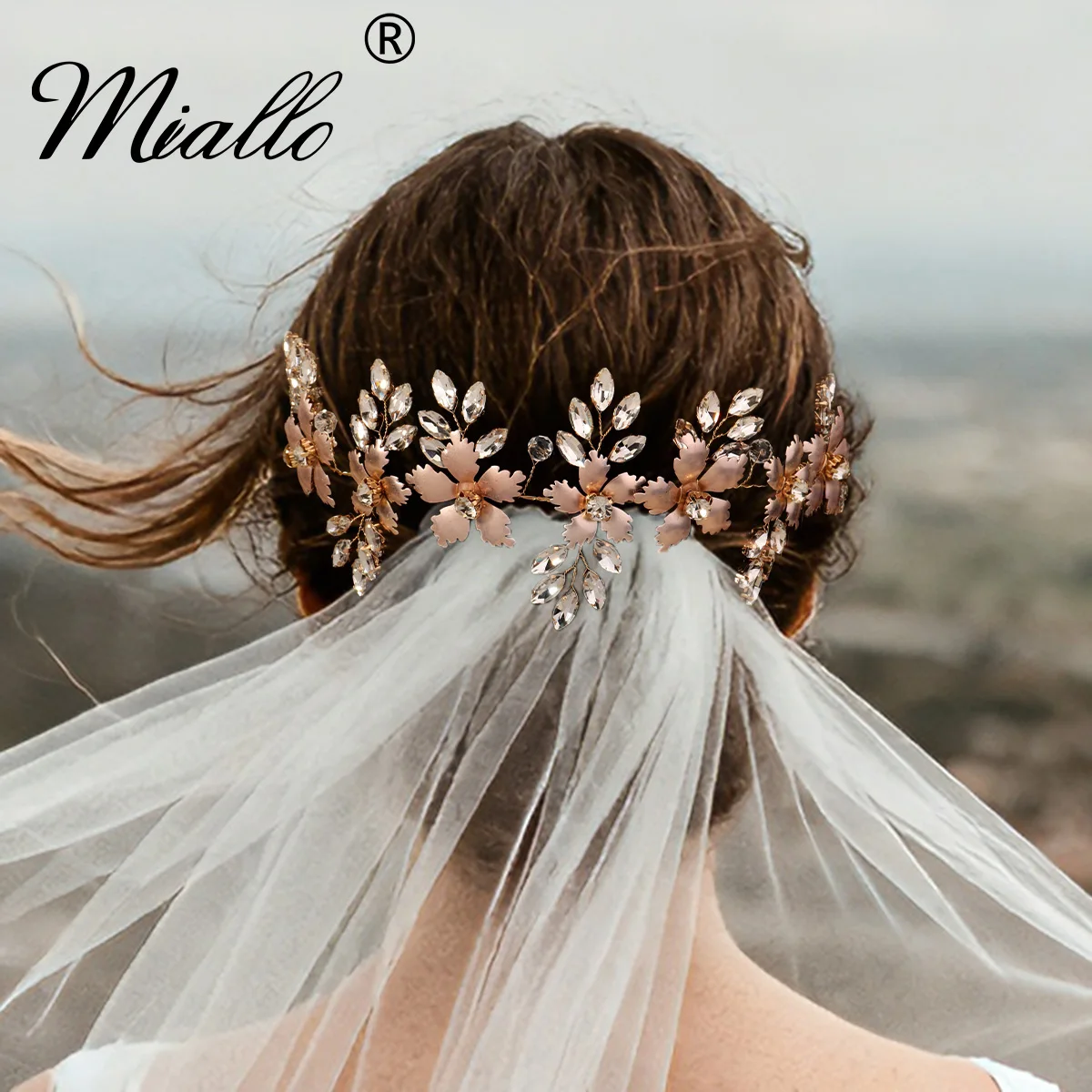 

Miallo золотой металлический лист лепесток повязка на голову для женщин роскошный хрустальный гребень для волос головной убор невесты свадебная корона тиара аксессуары для волос