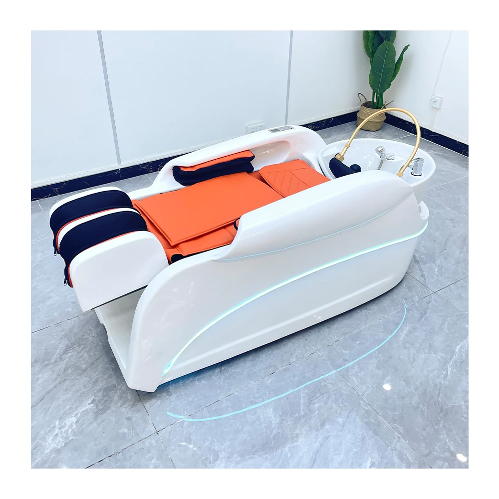 Modern luxury electric massage table beauty salon full-lying massage bed with LED lights