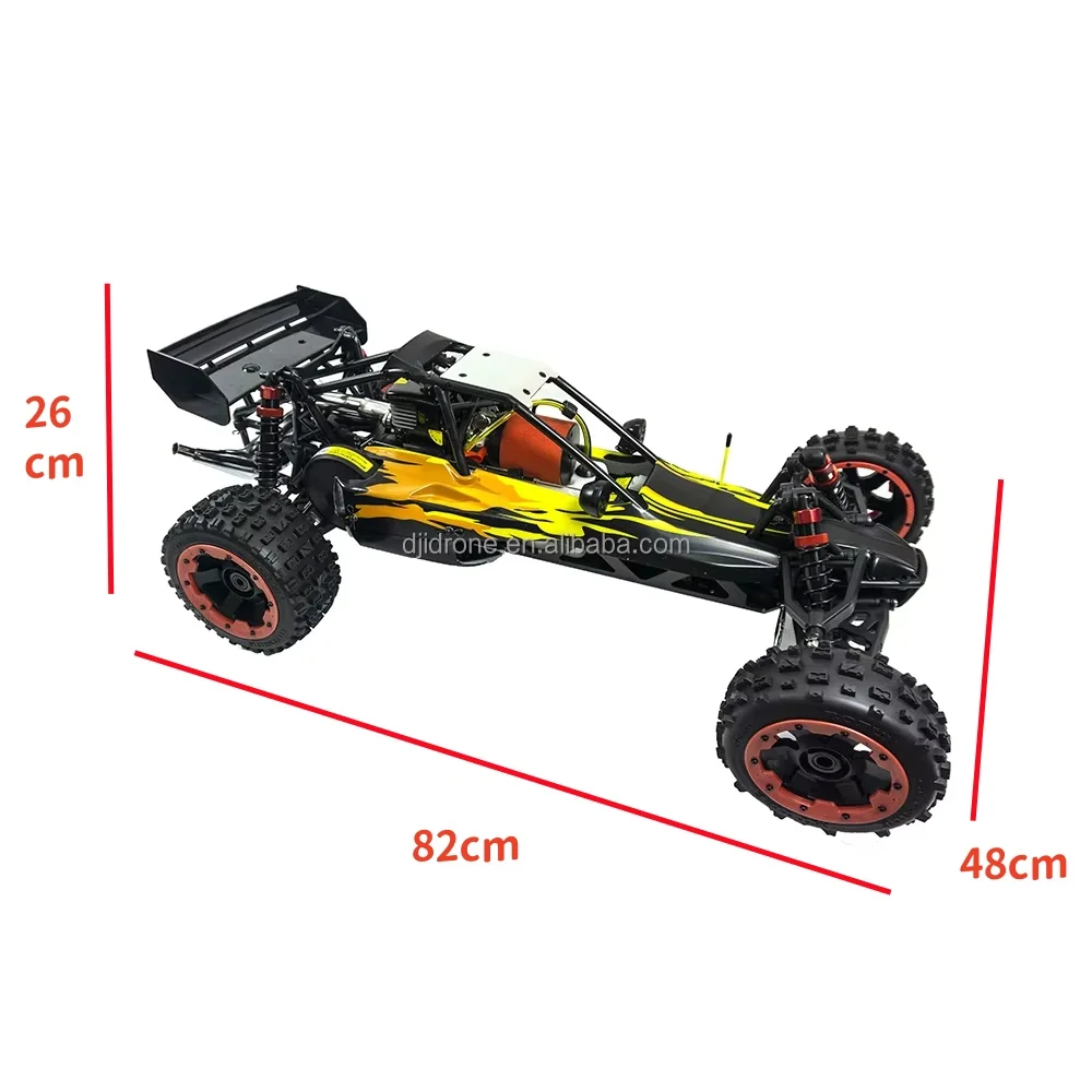 【HOT】1/5 Scale 2 Stroke RC Car for 14 Years and up With High Speed  Powered Remote Control Truck 29CC