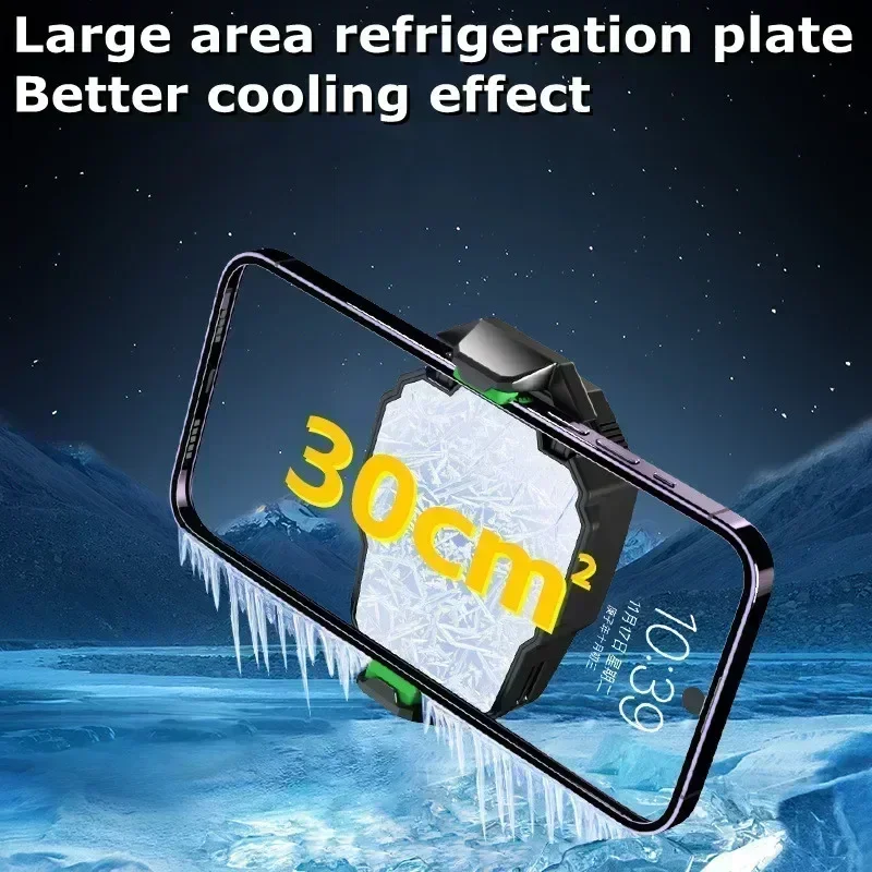 S21 Universele Mobiele Telefoon Koeler met RGB Kleurrijke Licht Back-clip Halfgeleider Snelle Koelventilator Radiator voor IOS Android PUBG