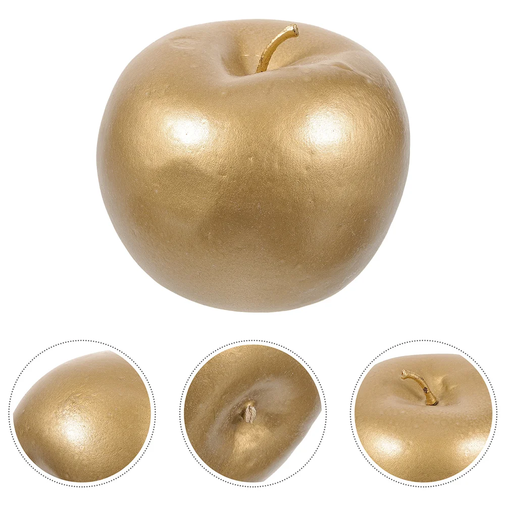 4 Pcs Golden Decoration Toys Fruit Artificial Large Fake Red Apples Candied Lemon